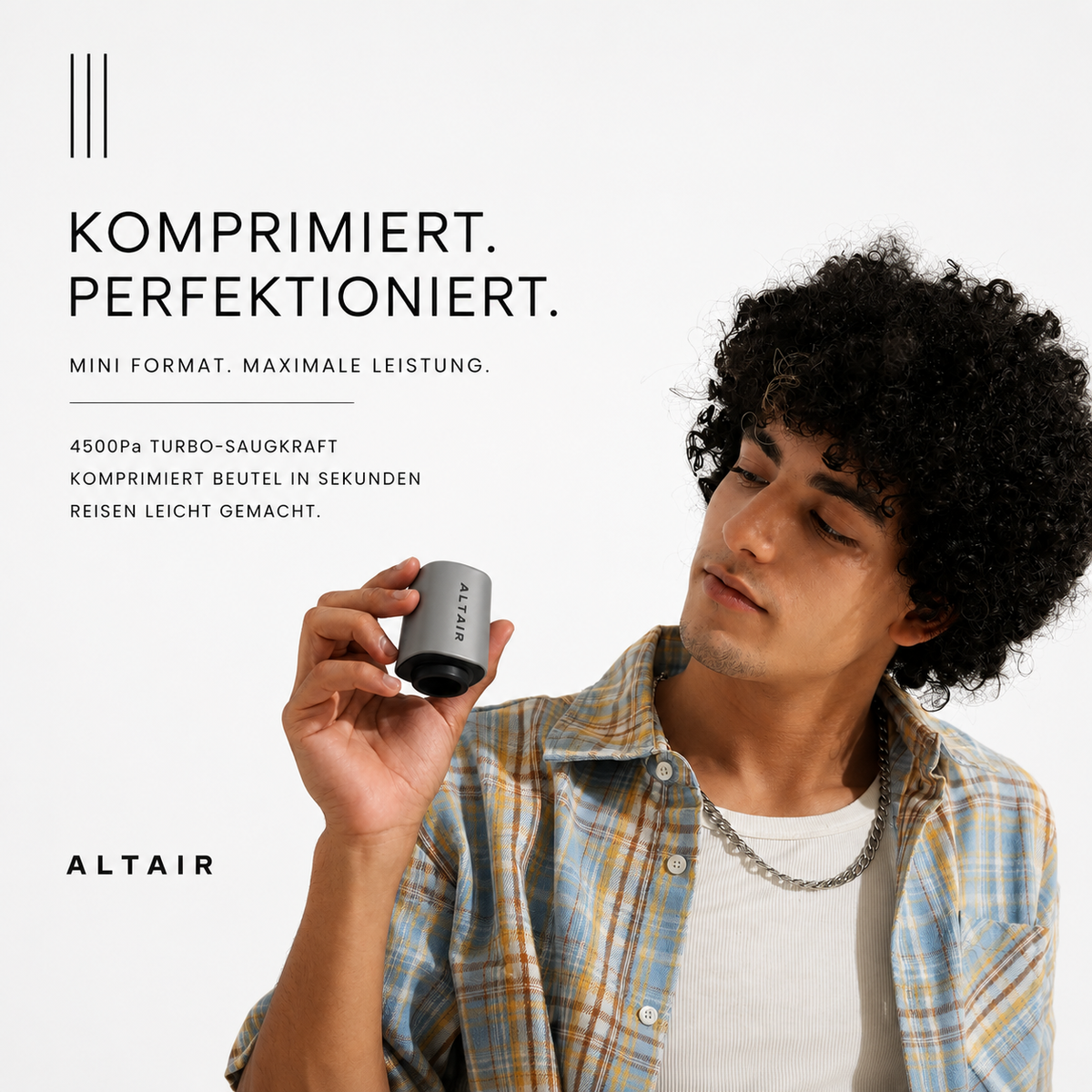 Sacs sous vide ALTAIR X3 avec vêtements comprimés