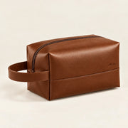Brown ALTAIR wash bag, front view